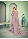 Onion Pink Norita Felicity Sequins Embroidery Work Party Wear Lycra Saree 11615